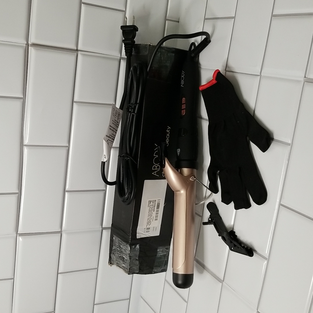 Curling Iron Wand with Tourmaline Ceramic Coating 140-430℉ 1.25 Inch with extra